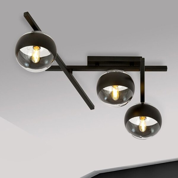 Emibig Smart Stripe lampă de tavan 3x10 W negru-transparent 1105/3