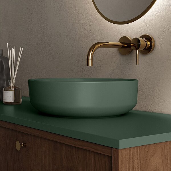 Elita Lorca lavoar 41.5x41.5 cm rotund de blat verde mat RE040420047010