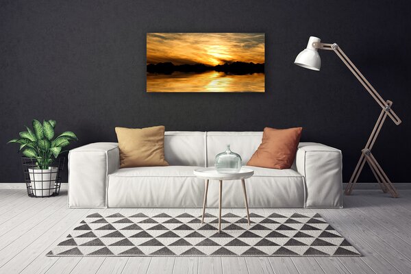 Tablou pe panza canvas Abstract Art Galben Negru