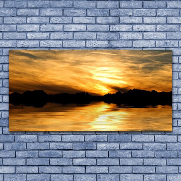 Tablou pe panza canvas Abstract Art Galben Negru