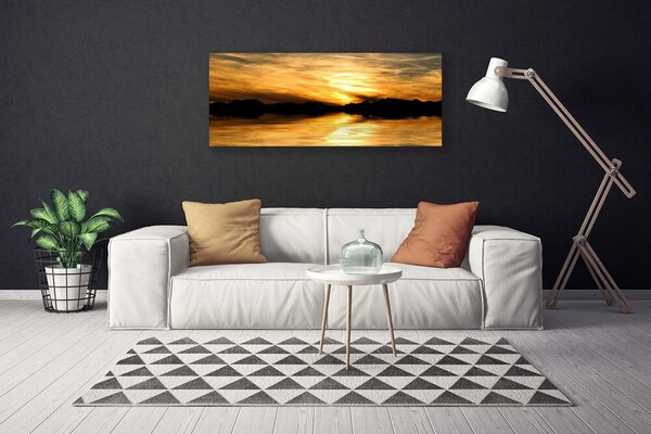 Tablou pe panza canvas Abstract Art Galben Negru