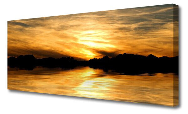 Tablou pe panza canvas Abstract Art Galben Negru