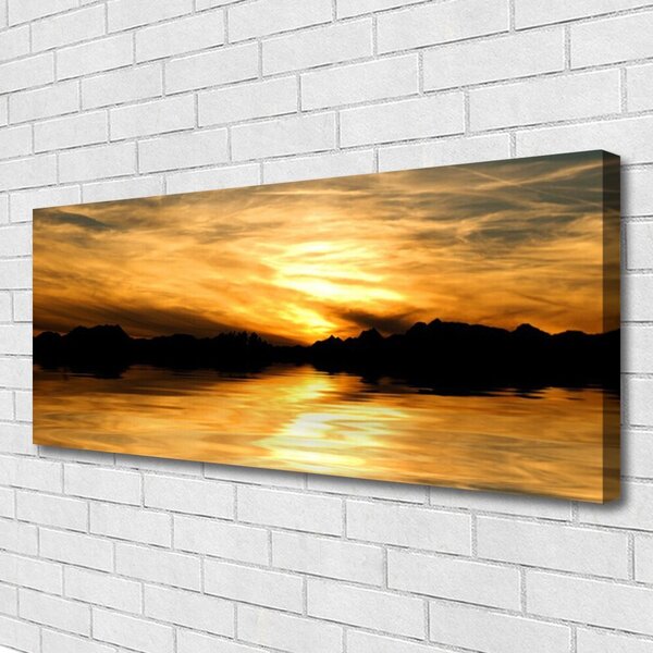 Tablou pe panza canvas Abstract Art Galben Negru