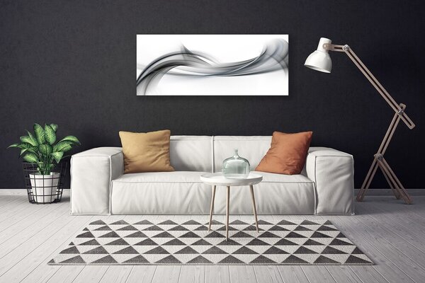 Tablou pe panza canvas Abstract Art Alb Gri