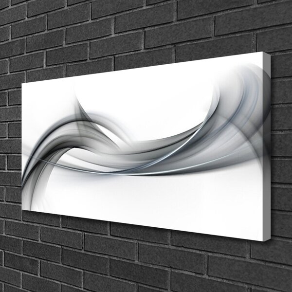 Tablou pe panza canvas Abstract Art Alb Gri