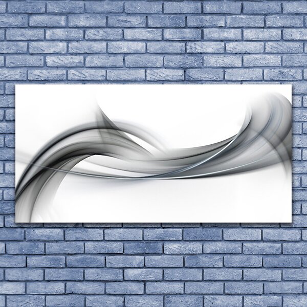 Tablou pe panza canvas Abstract Art Alb Gri