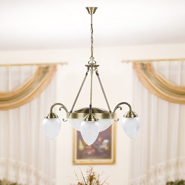 Rabalux Annabella lampă suspendată 5x60 W alb-alamă 8633
