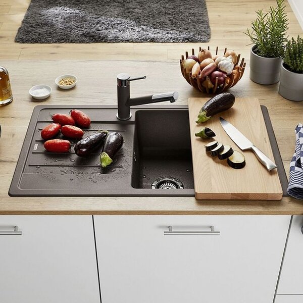 Blanco Legra XL 6 S chiuvetă din granit 86x50 cm negru 526087