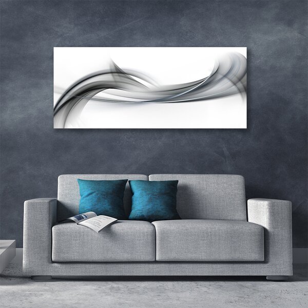 Tablou pe panza canvas Abstract Art Alb Gri