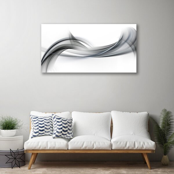 Tablou pe panza canvas Abstract Art Alb Gri