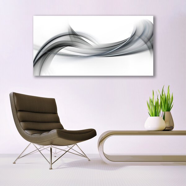 Tablou pe panza canvas Abstract Art Alb Gri