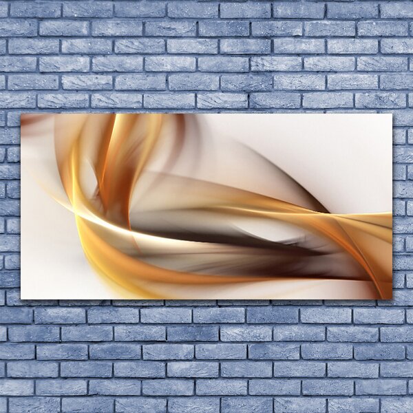 Tablou pe panza canvas Abstract Art Galben Maro Gri Alb