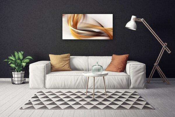 Tablou pe panza canvas Abstract Art Galben Maro Gri Alb