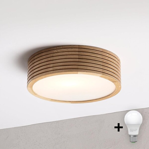 Brilagi - Plafonieră LED CARVALHO MODERN 1xE27/60W/230V, diametru 27,5 cm, finisaj stejar