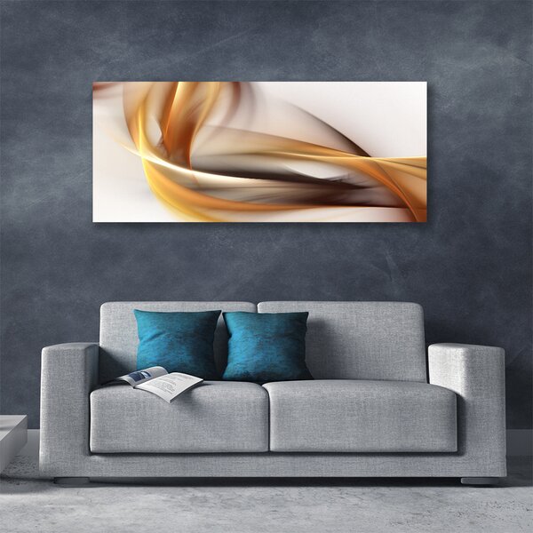 Tablou pe panza canvas Abstract Art Galben Maro Gri Alb