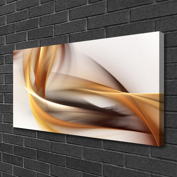 Tablou pe panza canvas Abstract Art Galben Maro Gri Alb