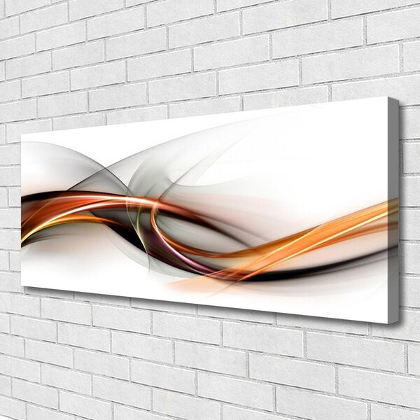Tablou pe panza canvas Abstract Art Galben Maro Gri Alb