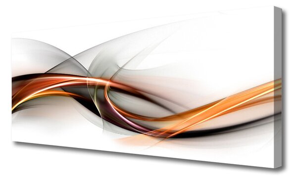 Tablou pe panza canvas Abstract Art Galben Maro Gri Alb