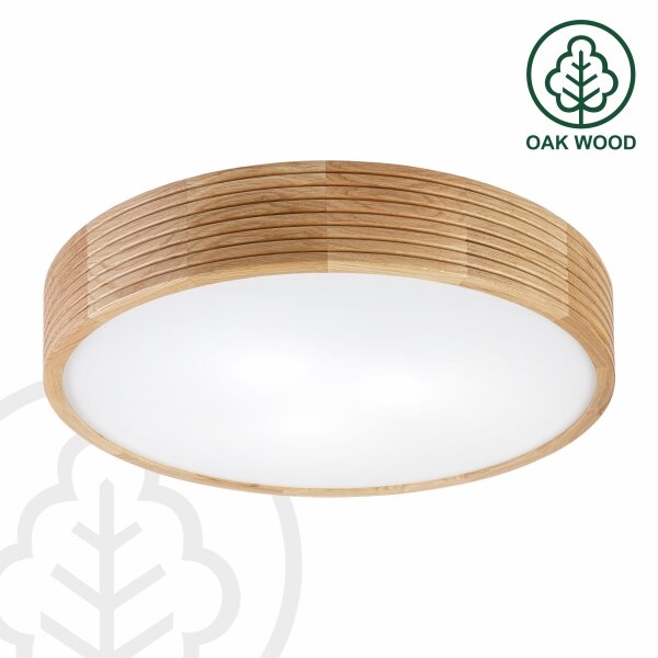 Brilagi - Lampă de tavan LED CARVALHO MODERN 3xE27/60W/230V, diam. 47,5 cm, stejar