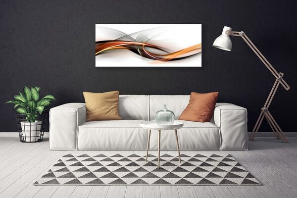 Tablou pe panza canvas Abstract Art Galben Maro Gri Alb