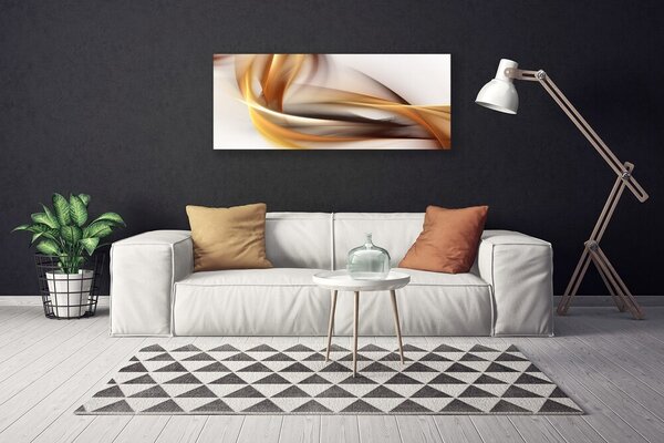 Tablou pe panza canvas Abstract Art Galben Maro Gri Alb