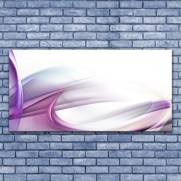 Tablou pe sticla Abstract Art Roz Alb