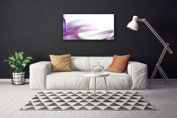 Tablou pe panza canvas Abstract Art Roz Alb
