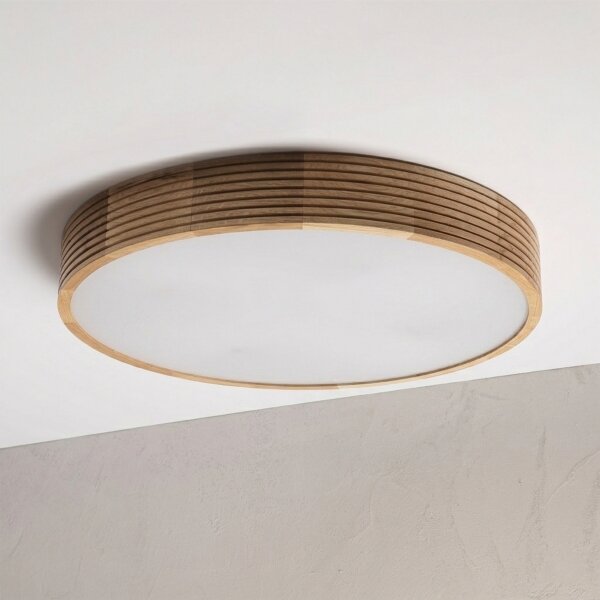 Brilagi - Plafonieră LED CARVALHO MODERN 4xE27/60W/230V stejar diam. 57,5 cm