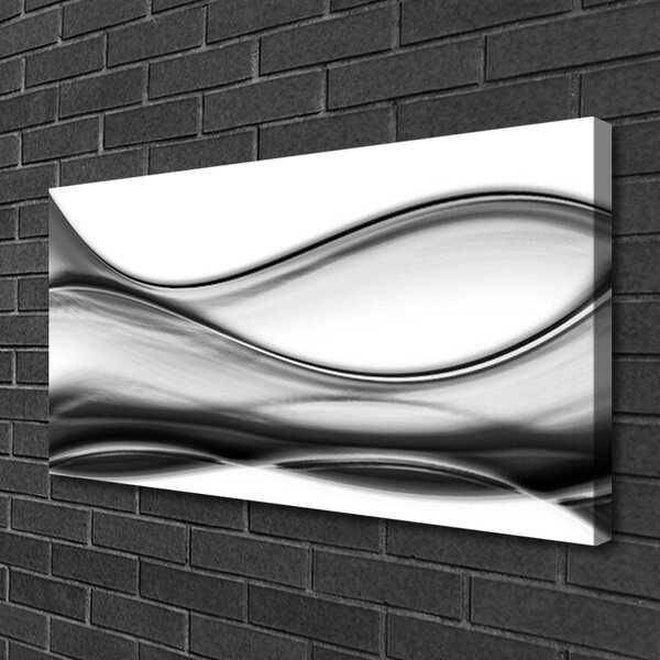 Tablou pe panza canvas Abstracție Arta Gri Alb