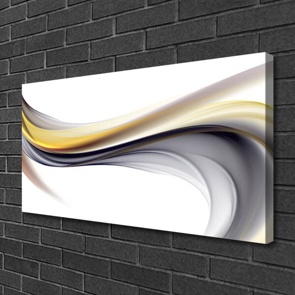 Tablou pe panza canvas Abstract Art Galben Gri Alb