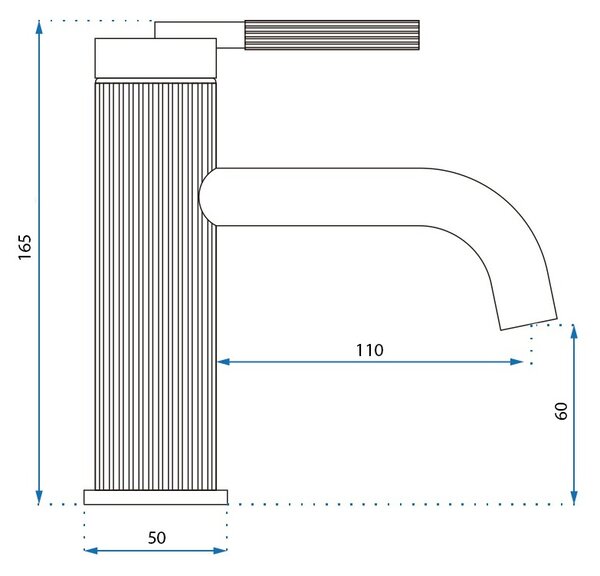 Rea Argon baterie lavoar stativ auriu REA-B7800