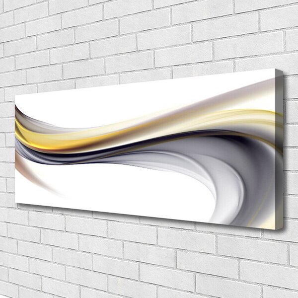 Tablou pe panza canvas Abstract Art Galben Gri Alb