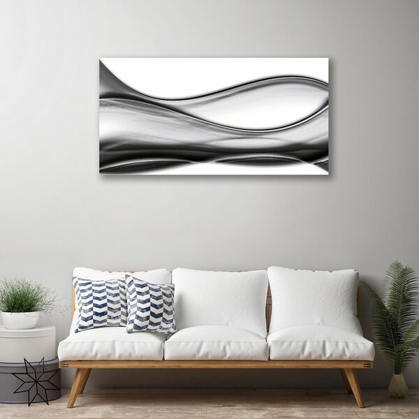Tablou pe panza canvas Abstracție Arta Gri Alb