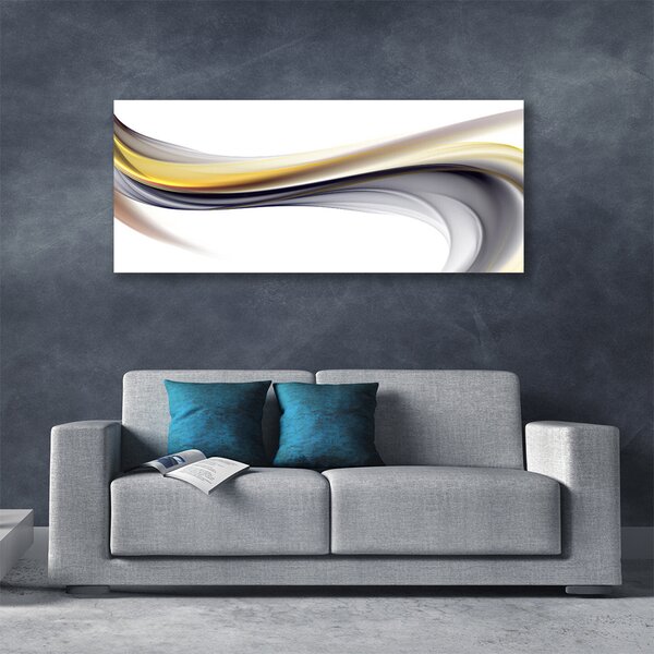 Tablou pe panza canvas Abstract Art Galben Gri Alb