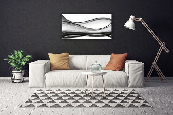 Tablou pe panza canvas Abstracție Arta Gri Alb
