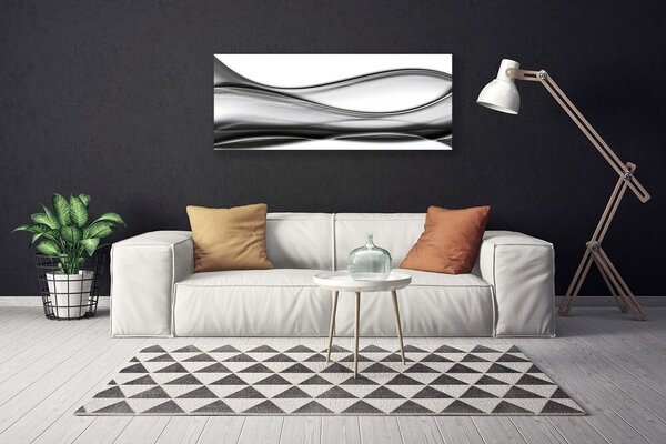 Tablou pe panza canvas Abstracție Arta Gri Alb