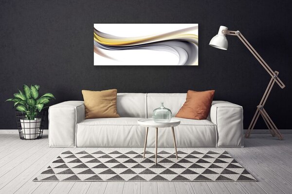 Tablou pe panza canvas Abstract Art Galben Gri Alb