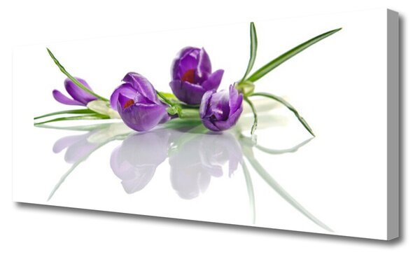 Tablou pe panza canvas Flori Floral Roz Verde