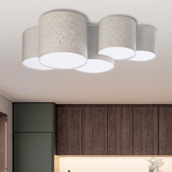 TK Lighting Mona plafon 5x15 W bej 6593