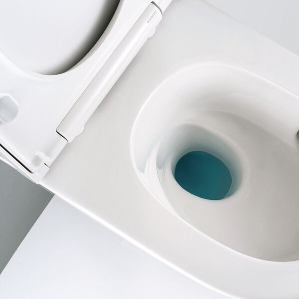 Geberit One vas wc cu capac soft-close agăţat fără margine cu spălare turbionară alb lucios 500.202.01.1
