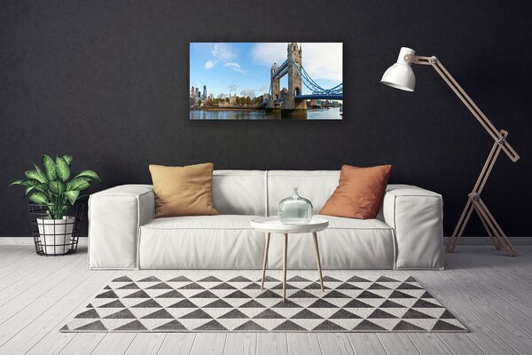 Tablou pe panza canvas Trucuri Arhitectura Gri Albastru
