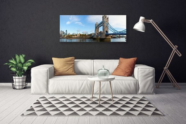 Tablou pe panza canvas Trucuri Arhitectura Gri Albastru