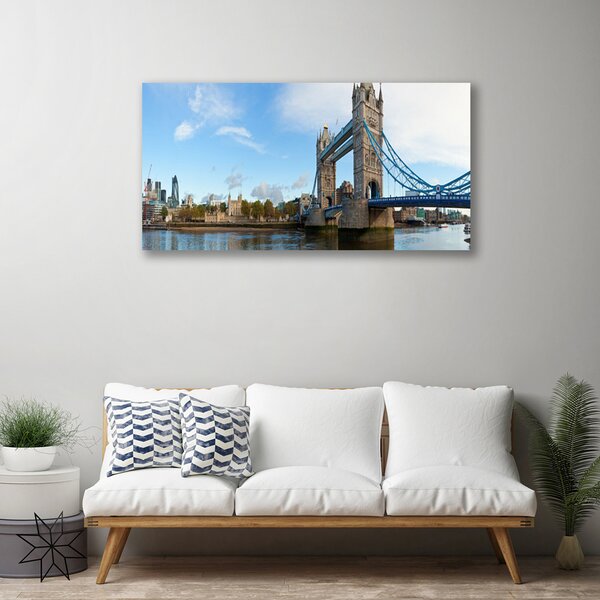 Tablou pe panza canvas Trucuri Arhitectura Gri Albastru