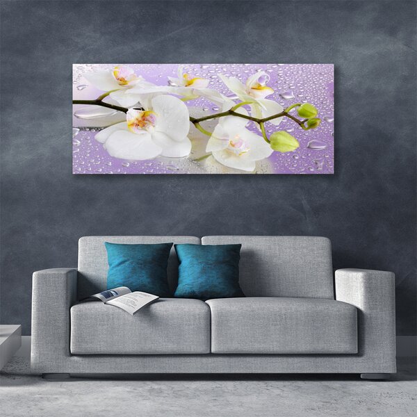 Tablou pe panza canvas Flori Floral alb