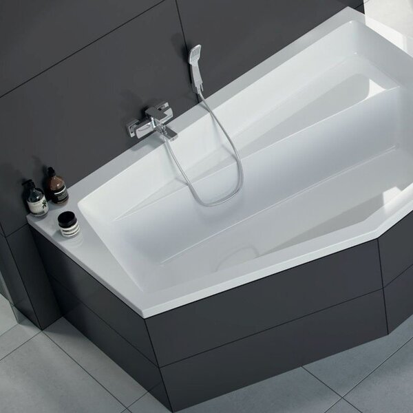 Excellent Vesper cadă de colț 160x100 cm partea dreaptă alb WAEX.VEP16WH