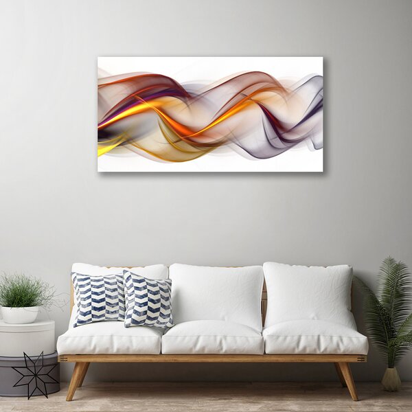 Tablou pe panza canvas Abstract Art Galben Verde Rosu Gri Alb