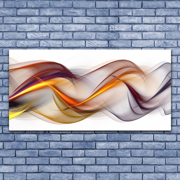 Tablou pe panza canvas Abstract Art Galben Verde Rosu Gri Alb