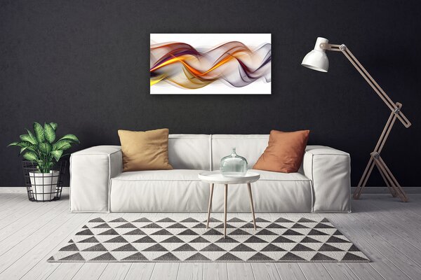 Tablou pe panza canvas Abstract Art Galben Verde Rosu Gri Alb