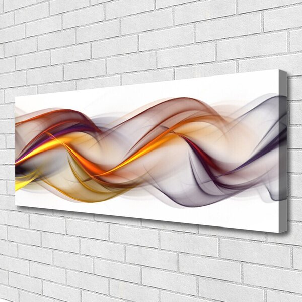 Tablou pe panza canvas Abstract Art Galben Verde Rosu Gri Alb