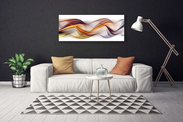 Tablou pe panza canvas Abstract Art Galben Verde Rosu Gri Alb